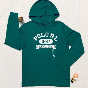 Ralph Lauren Green Shirt Hoodie Small New Tag